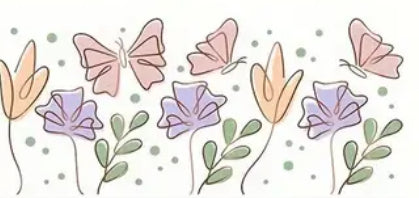 SQUARE GLASS MUG 20oz. “BUTTERFLY DESIGN”