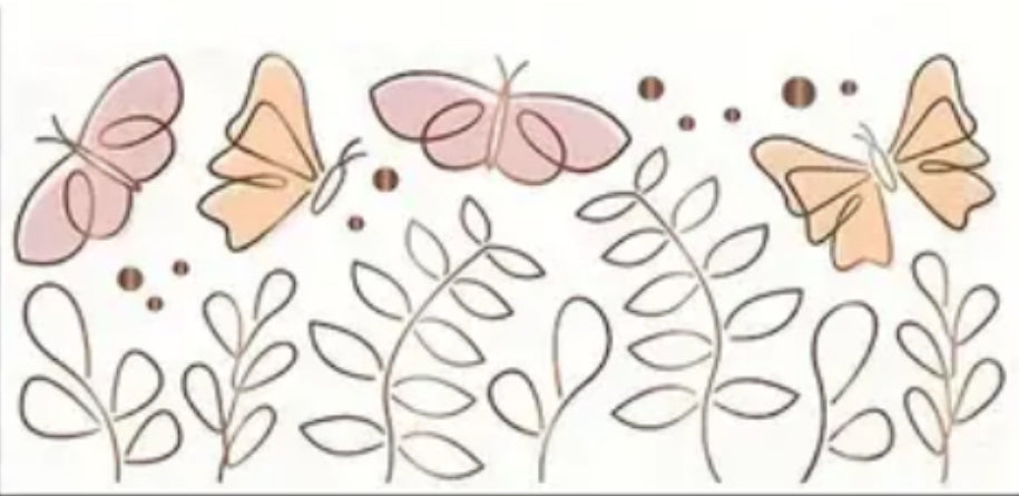 Tall Can Glass Cup Purple "Big Butterfly"