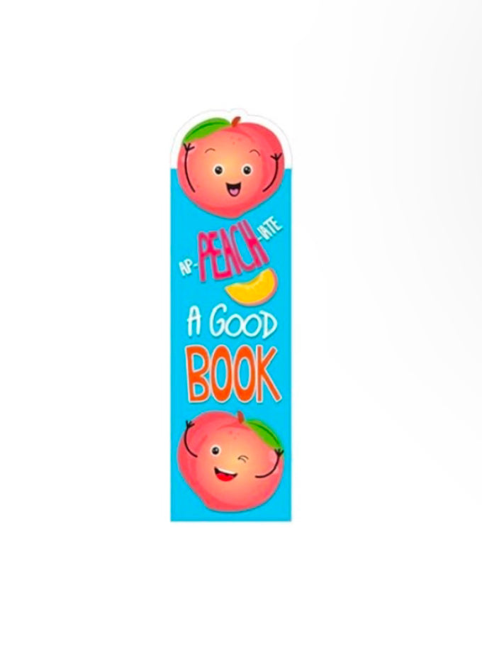 Scratch N Sniff Book Marker "A Peach Ate A Good Book" Peach Scent