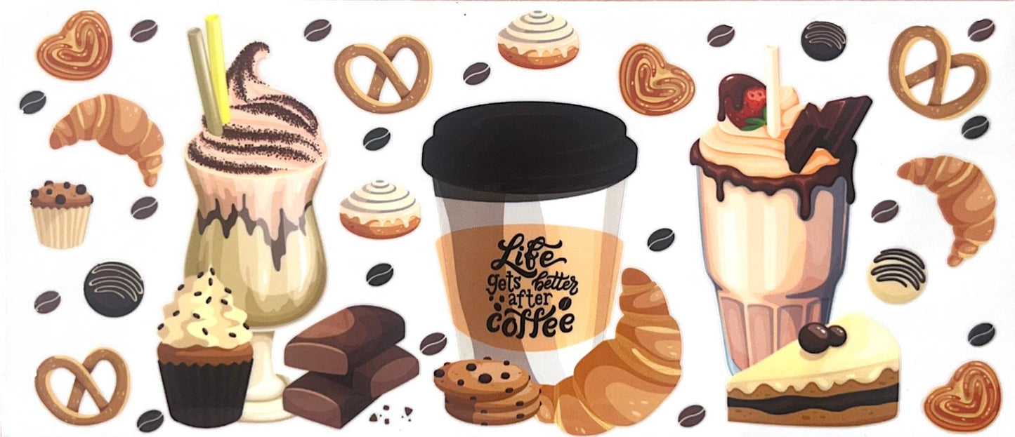 BUNDLE FROSTED GLASS CUP 16oz. "SHAKES & DESERTS"