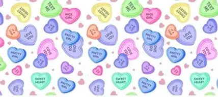 Glass Can Cup 16oz. "Valentine Hearts"